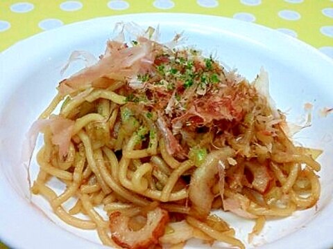 【離乳食】ちくわ＆キャベツの焼きそば